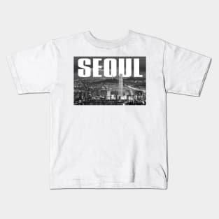 Seoul Cityscape Kids T-Shirt